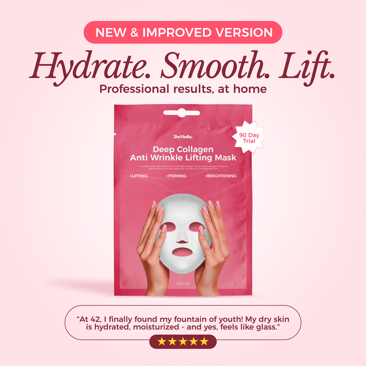 Luxury Collagen Glow Up Mask 2.0 (Spa-Level Results)